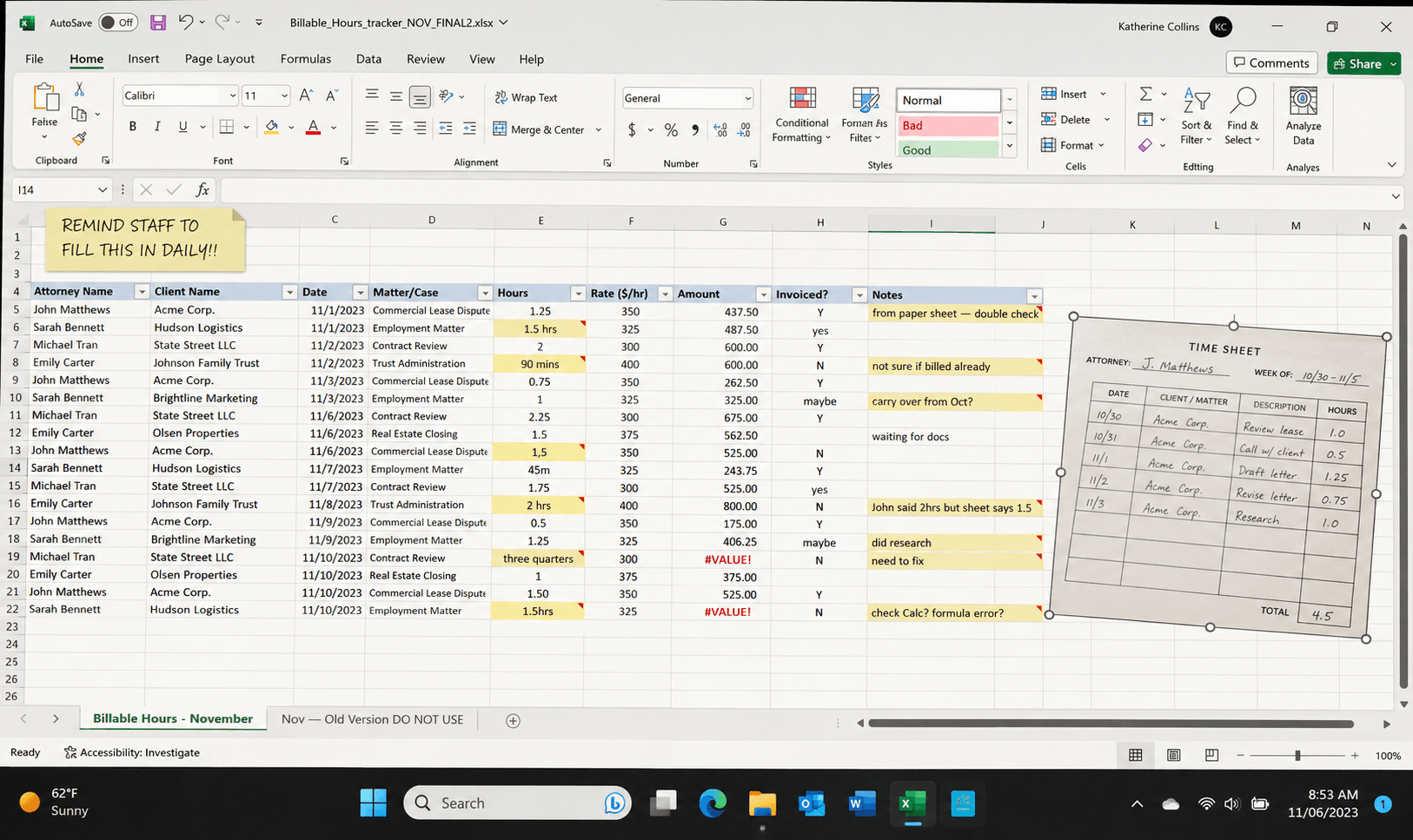 Law Firm Time Tracking & Billing case study client overview