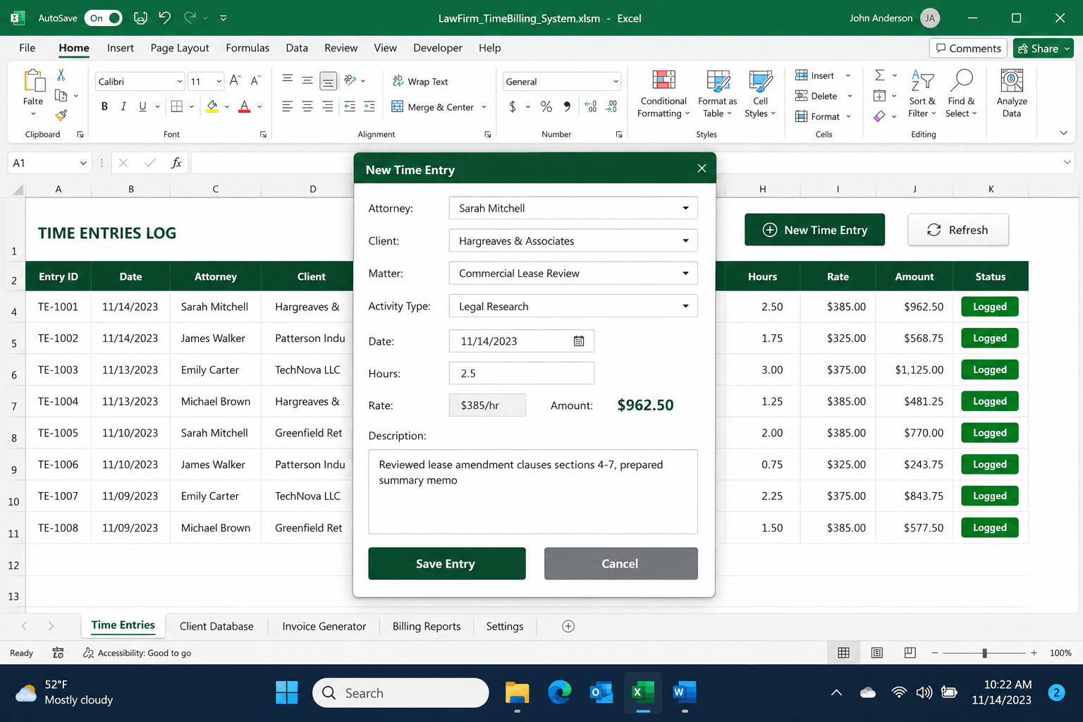 Law Firm Time Tracking & Billing case study solution overview