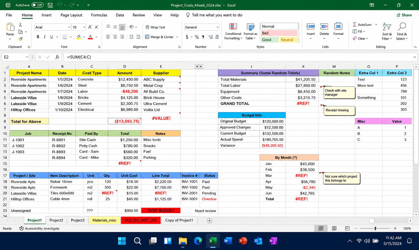 Construction Cost Tracking case study client overview