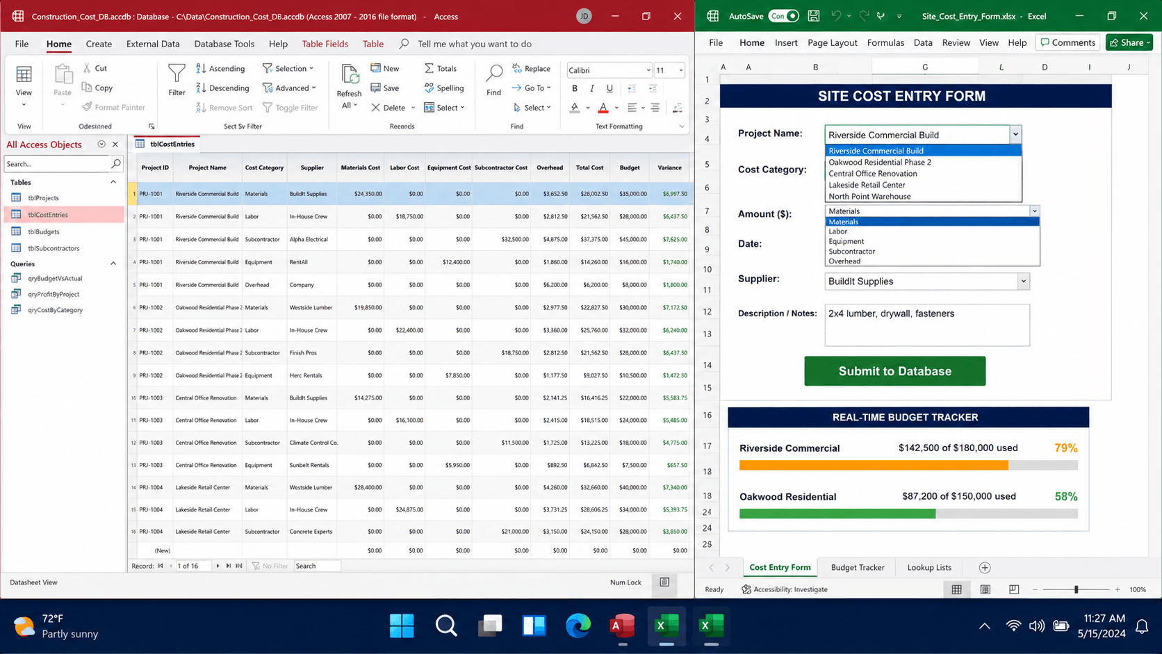Construction Cost Tracking case study solution overview