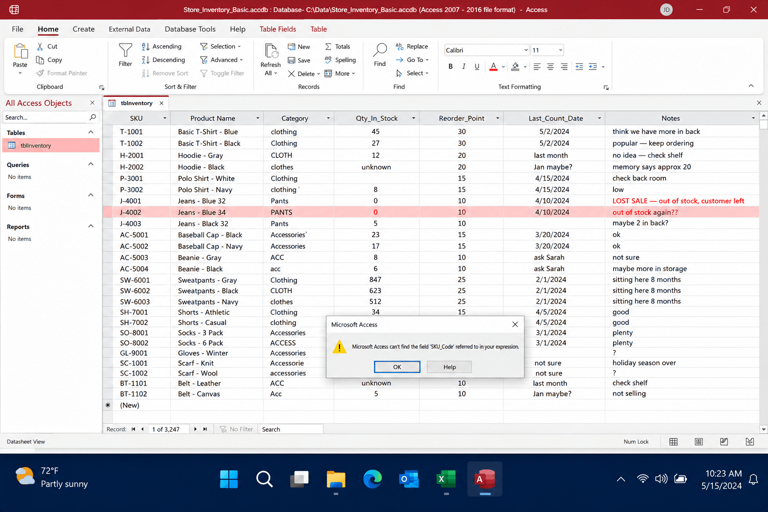 Retail Inventory Management case study client overview